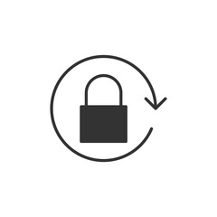 Lock reload icon. Reset password symbol modern, simple, vector, icon for website design, mobile app, ui. Vector Illustration