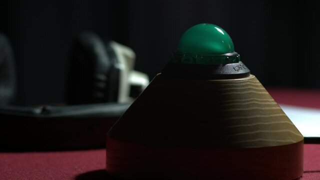 Radio Studio Newscaster/Announcer Cue Light Illuminating
