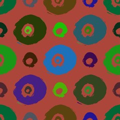 Seamless vector pattern with brush stroke shapes.