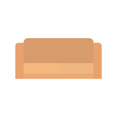 Sofa flat, furniture icon, vector illustration isolated on white background