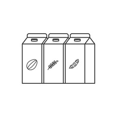 Soy milk box icon. Milk package symbol modern, simple, vector, icon for website design, mobile app, ui. Vector Illustration