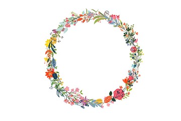 christmas wreath isolated on white background