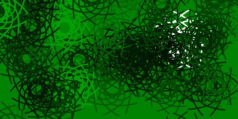 Light Green vector texture with memphis shapes.