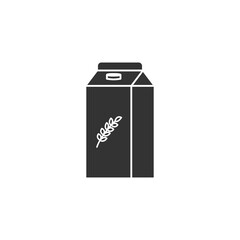 Oat milk box icon. Milk package symbol modern, simple, vector, icon for website design, mobile app, ui. Vector Illustration