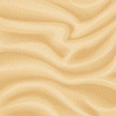 Vector background. Sand texture. Top view. Sandy beach for background. View from above.