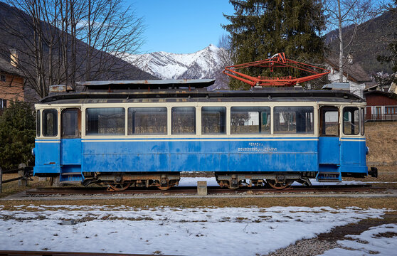 tram in the mountains, Domodossola Locarno, Italy