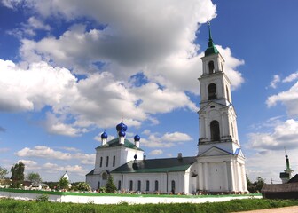 Beautiful russian church in Yaroslavskaya oblast, Russia