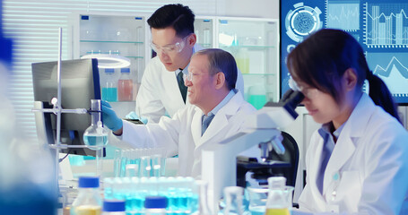 asian scientist team meeting