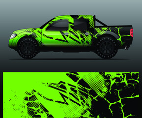 truck and vehicle Graphic vector. Racing background for vinyl wrap and decal