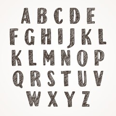 Doodle Latin alphabet