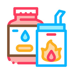 Fototapeta premium bbq liquid for fire icon vector. bbq liquid for fire sign. color symbol illustration