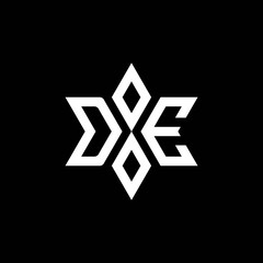 DE monogram logo with star shape and luxury style