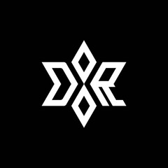 DR monogram logo with star shape and luxury style