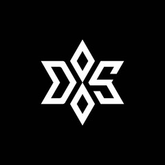 DS monogram logo with star shape and luxury style