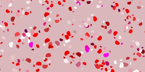 Light purple, pink vector pattern with abstract shapes.