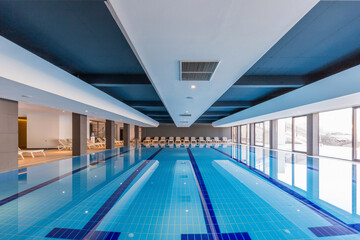 Interior of a indoor swimming pool