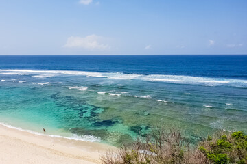View on Melasti beach on Bali, Indonesia