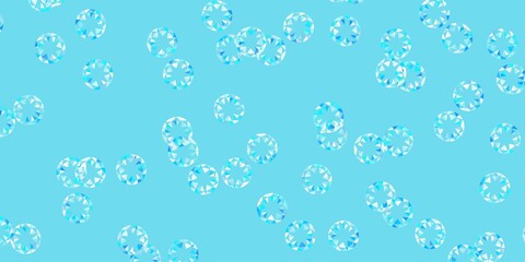 Light blue, yellow vector pattern with spheres.