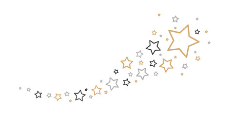 christmas golden falling star decoration isolated on white background vector illustration EPS10 © krissikunterbunt