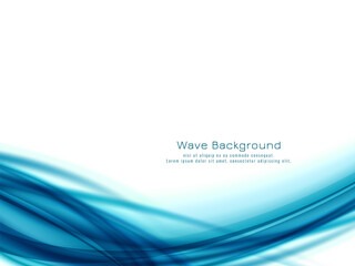 Abstract blue wave design background