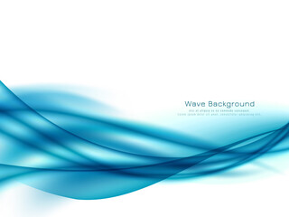Fototapeta premium Decorative elegant blue wave background