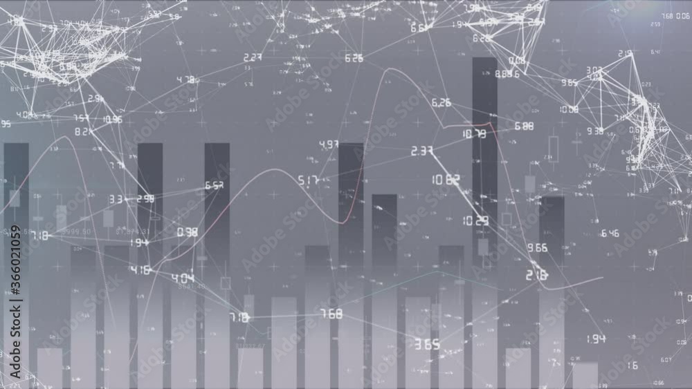 Poster network of connections against statistical data processing