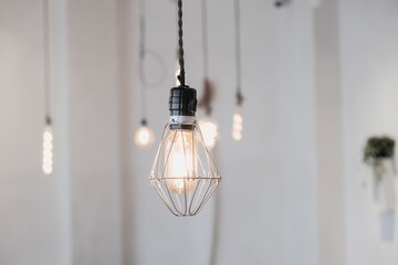 hanging light bulb