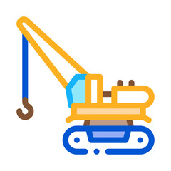 crane machine icon vector. crane machine sign. color symbol illustration