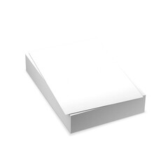 Fototapeta premium Stack of printed sheets mockup on white background