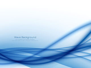 Stylish elegant blue wave background