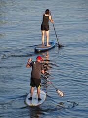Freizeitpaddler auf einem deutschen Fluss