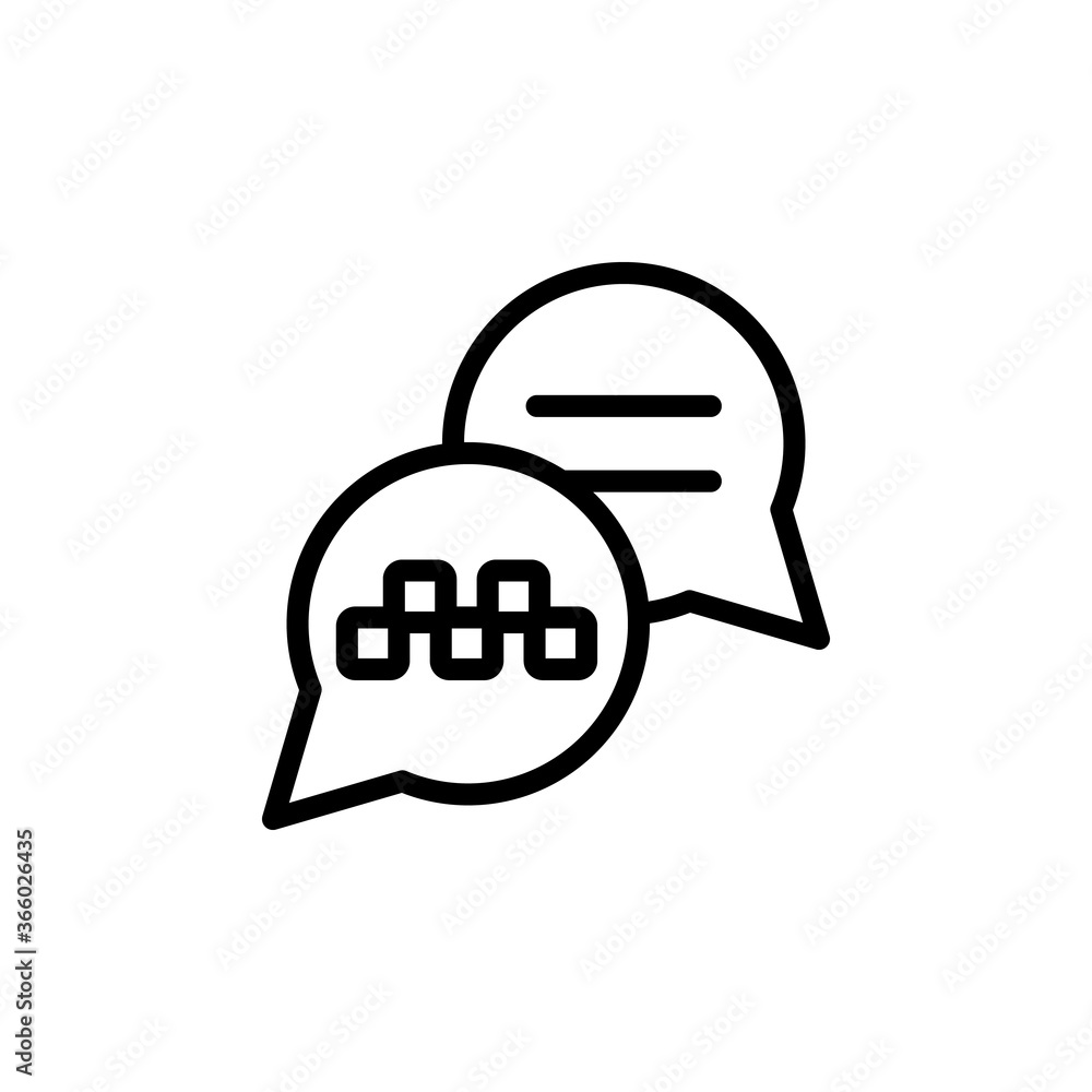 Poster conversation icon. simple line, outline vector elements of taxi service icons for ui and ux, website