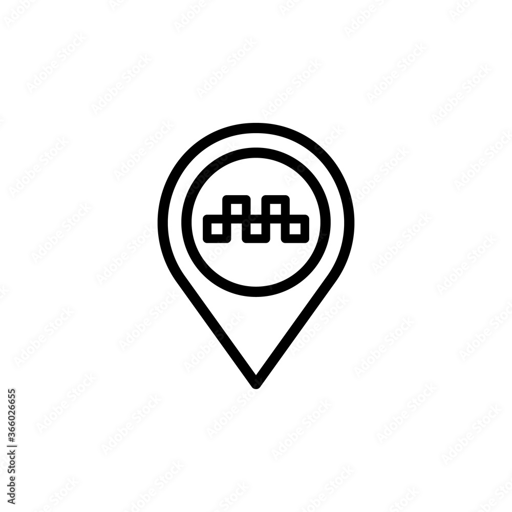 Aufkleber placeholder icon. simple line, outline vector elements of taxi service icons for ui and ux, website 