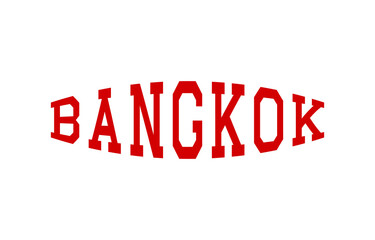 Bangkok typography design elements