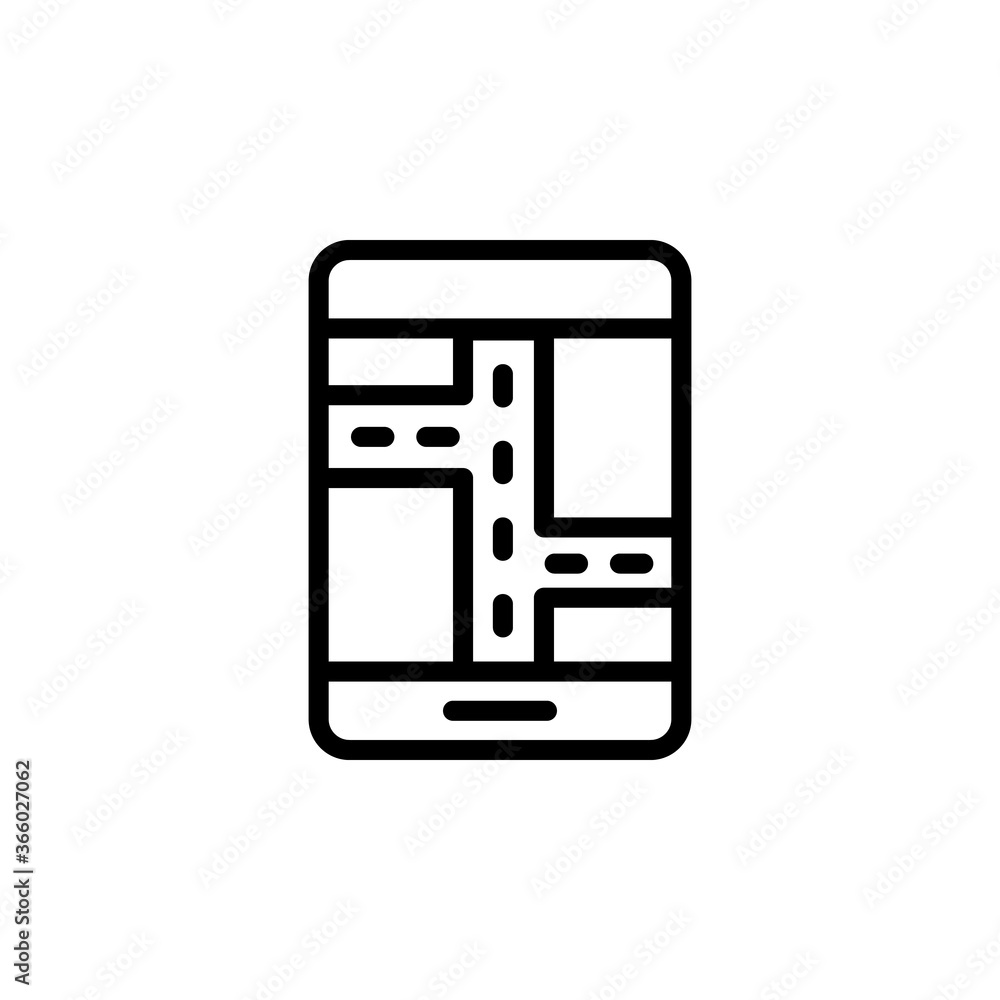 Poster gps, smartphone icon. simple line, outline vector elements of taxi service icons for ui and ux, webs