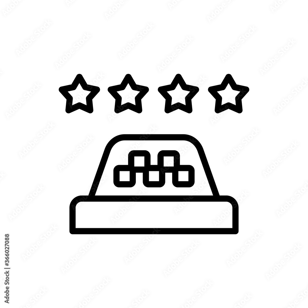 Poster rating, stars icon. simple line, outline vector elements of taxi service icons for ui and ux, websit
