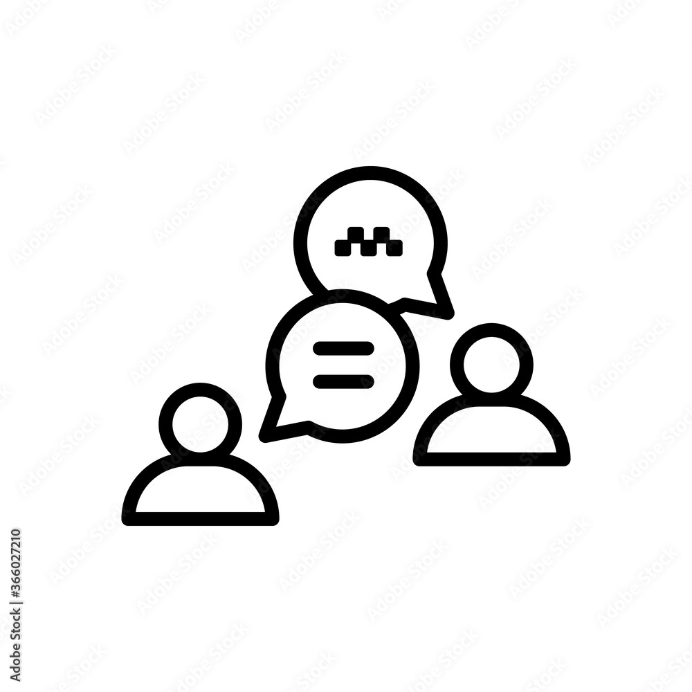 Poster conversation icon. simple line, outline vector elements of taxi service icons for ui and ux, website