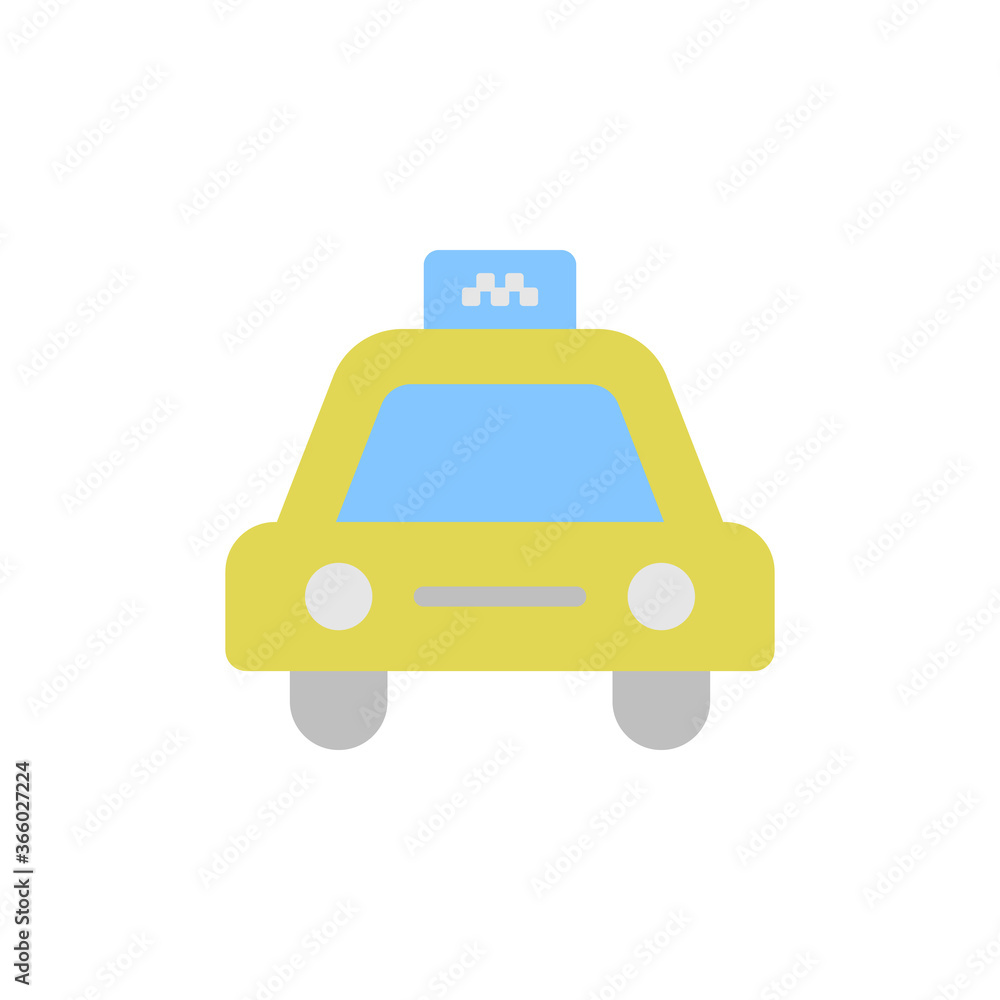 Poster taxi, car icon. simple color vector elements of taxi service icons for ui and ux, website or mobile 