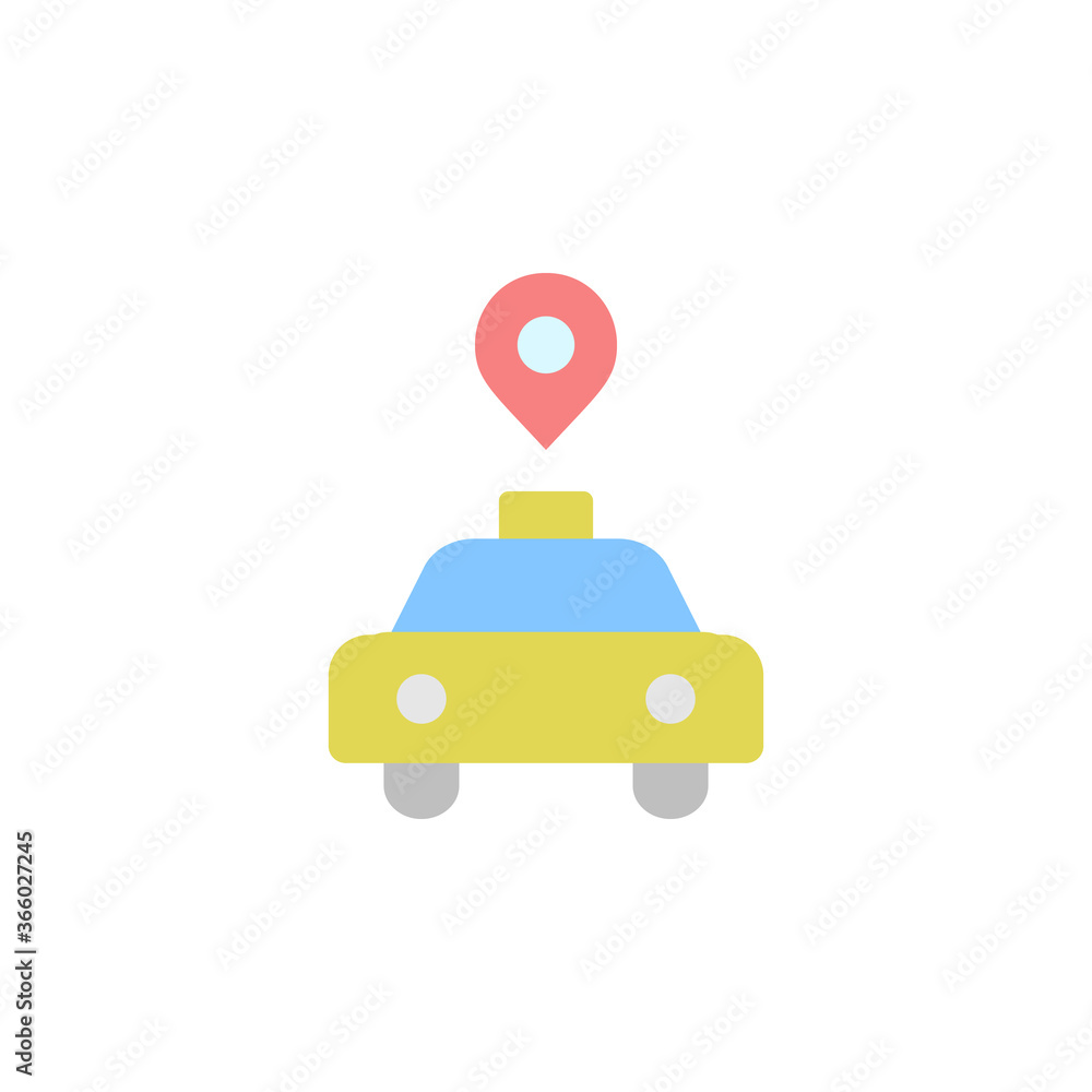 Poster location icon. simple color vector elements of taxi service icons for ui and ux, website or mobile a
