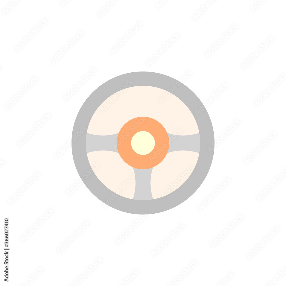 Poster steering wheel icon. simple color vector elements of taxi service icons for ui and ux, website or mo