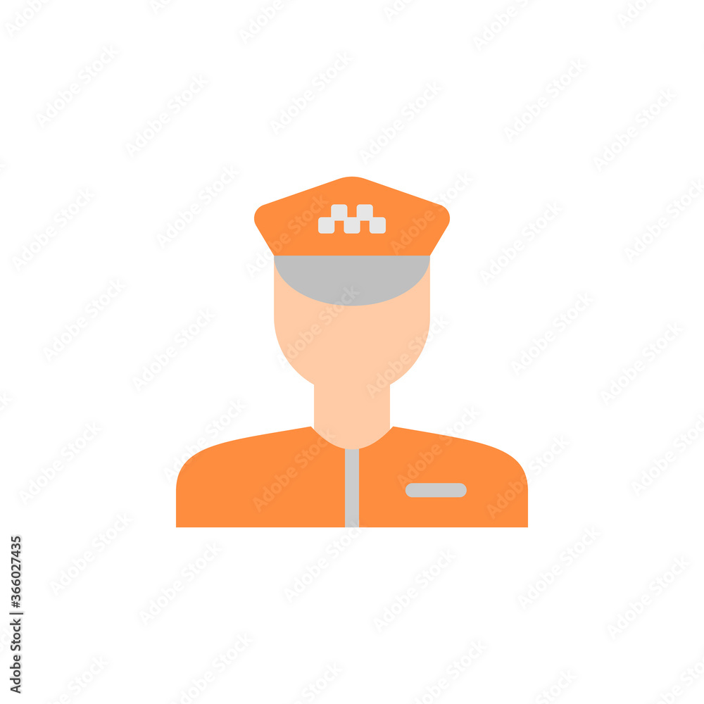 Poster taxi driver icon. simple color vector elements of taxi service icons for ui and ux, website or mobil