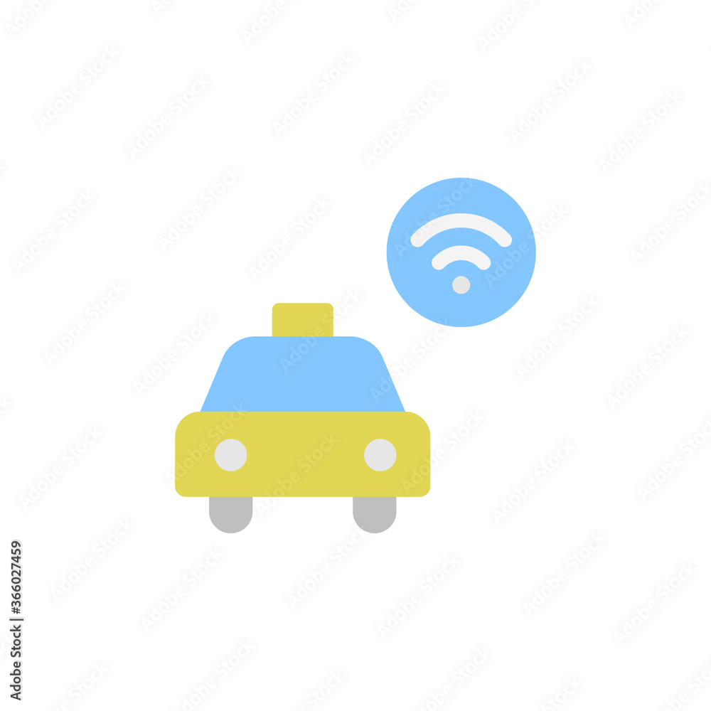 Poster taxi, wifi icon. simple color vector elements of taxi service icons for ui and ux, website or mobile