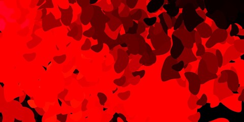 Dark red vector texture with memphis shapes.