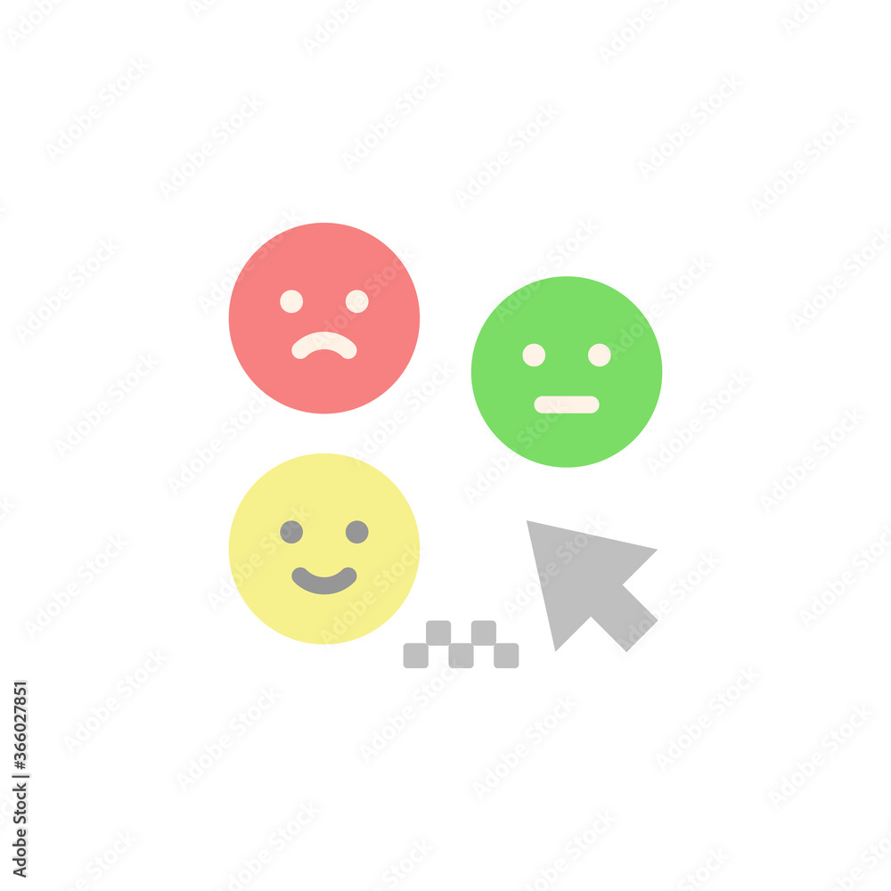Aufkleber feedback, emoji icon. simple color vector elements of taxi service icons for ui and ux, website or m