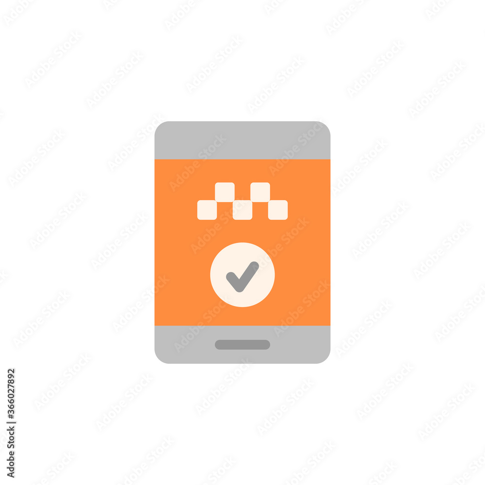 Poster app, smartphone icon. simple color vector elements of taxi service icons for ui and ux, website or m