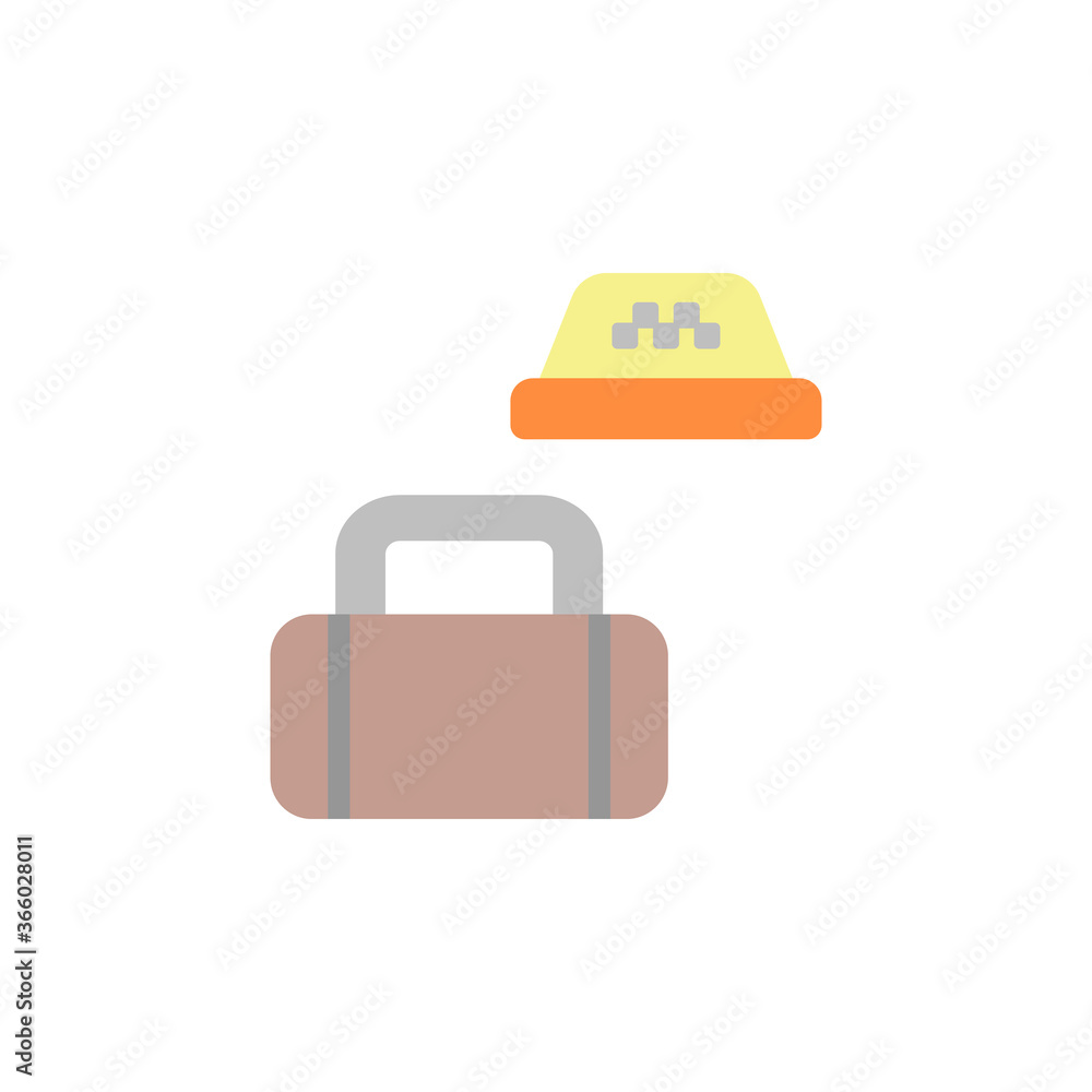 Aufkleber luggage icon. simple color vector elements of taxi service icons for ui and ux, website or mobile ap