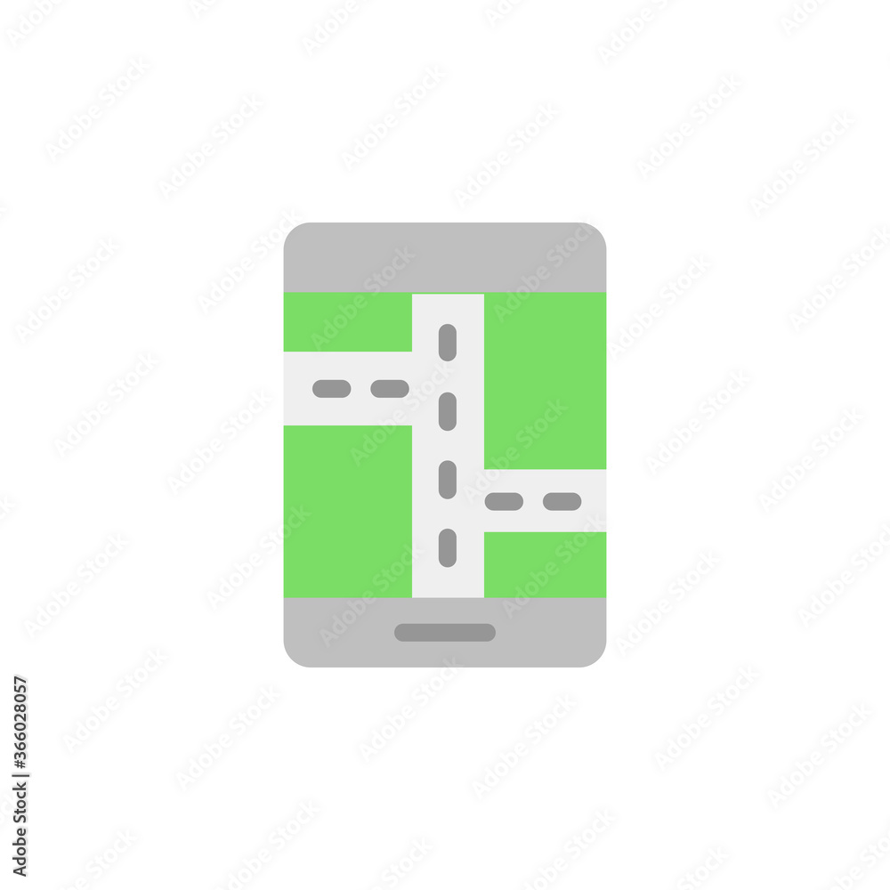 Poster gps, smartphone icon. simple color vector elements of taxi service icons for ui and ux, website or m