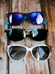 sunglasses with colorful plastic a frames