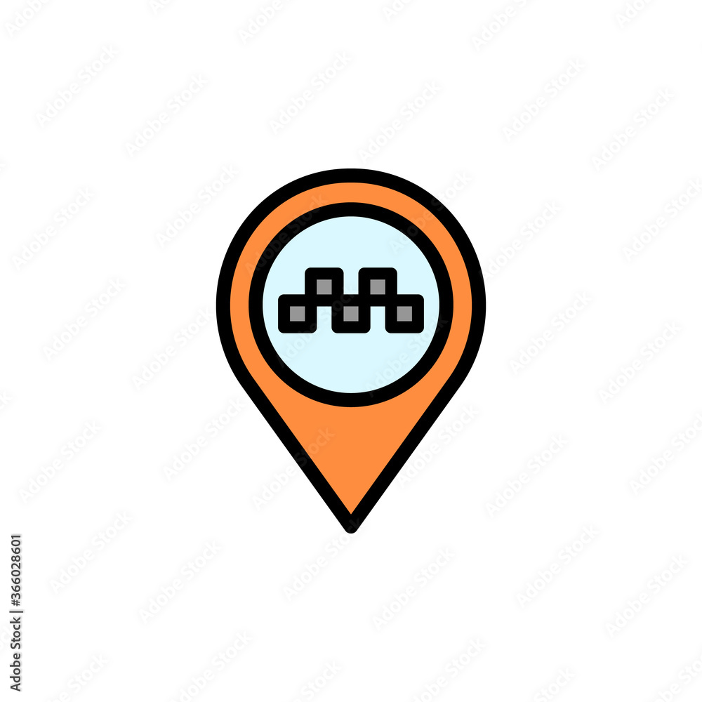 Poster placeholder icon. simple color with outline vector elements of taxi service icons for ui and ux, web