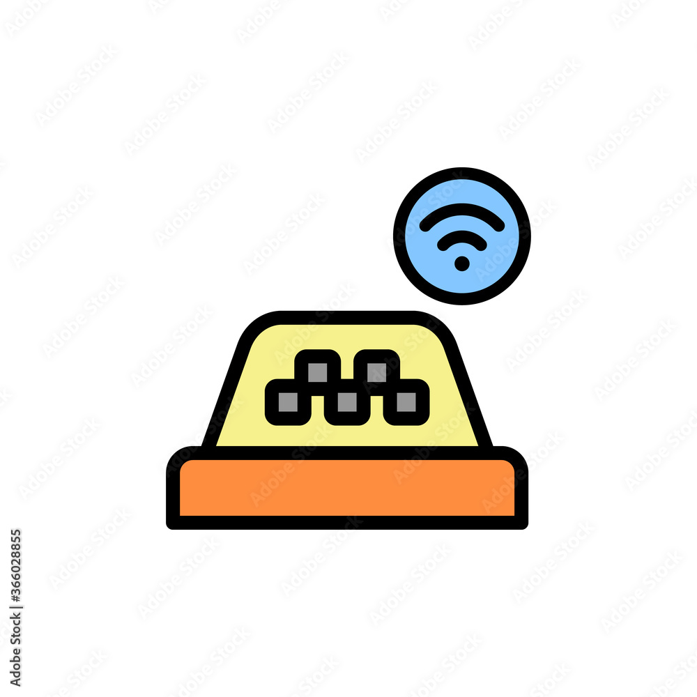 Poster taxi, sign icon. simple color with outline vector elements of taxi service icons for ui and ux, webs